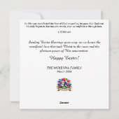 Sweet Pastel Lamb en Bunny Christelijk Pasen Feestdagenkaart (Achterkant)