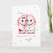Sweet Pastel Llama Pun BFF Galentine's Day Kaart (Voorkant)