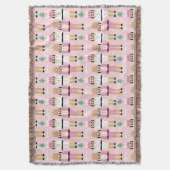 Sweet Pastel Nutkraker Kerstmis Deken (Voorkant Verticaal)