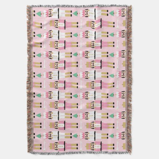 Sweet Pastel Nutkraker Kerstmis Deken (Voorkant Verticaal)