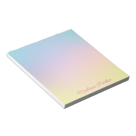 Sweet Pastel Ombré Notitieblok, speciaal voor kind Notitieblok (Schuin)