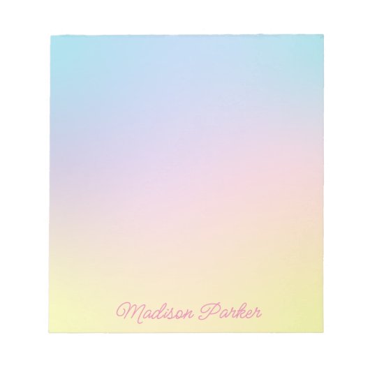 Sweet Pastel Ombré Notitieblok, speciaal voor kind Notitieblok (Voorkant)