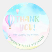 Sweet pastel onederland 1st Birthday Favoriet Ronde Sticker (Voorkant)