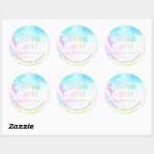 Sweet pastel onederland 1st Birthday Favoriet Ronde Sticker (Vel)