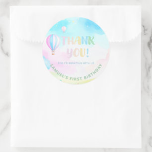 Sweet pastel onederland 1st Birthday Favoriet Ronde Sticker