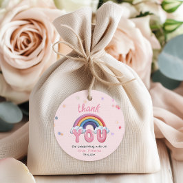 Sweet Pastel Rainbow Balloon Thank You Bedankjes Labels