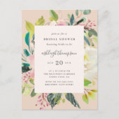 Sweet Pastel Waterverf Floral Vrijgezellenfeest Uitnodiging Briefkaart