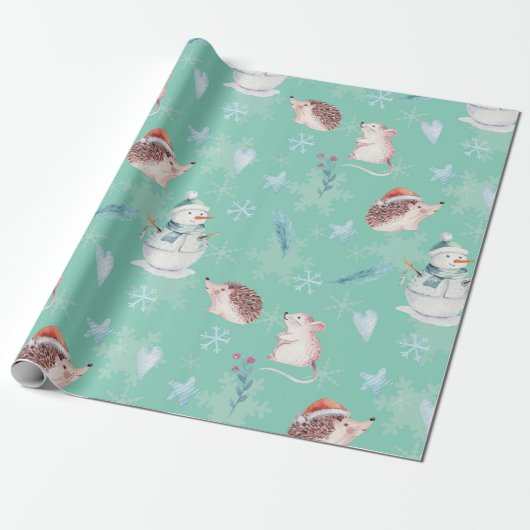 Sweet pastelKerstmis / minitoir / veerbaar Cadeaupapier (Uitgerold)