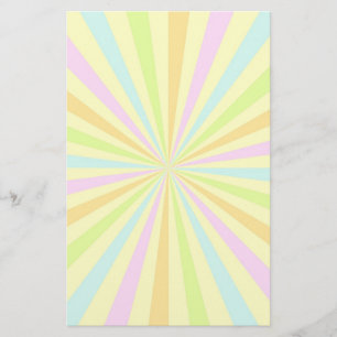 Sweet pastels draaiend wiel Sun Burst Briefpapier