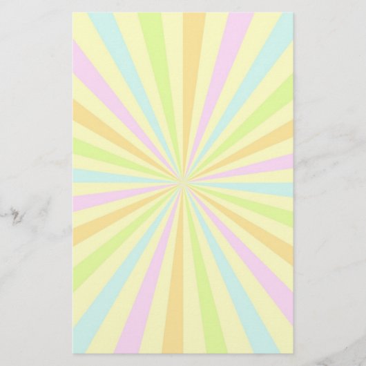 Sweet pastels draaiend wiel Sun Burst Briefpapier (Voorkant)