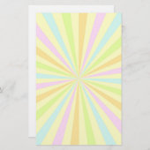 Sweet pastels draaiend wiel Sun Burst Briefpapier (Voorkant / Achterkant)