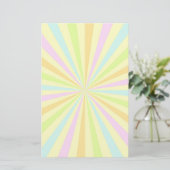 Sweet pastels draaiend wiel Sun Burst Briefpapier (Staand voorkant)