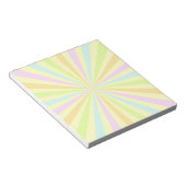 Sweet pastels draaiend wiel Sun Burst Notitieblok (Schuin)