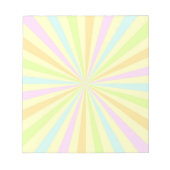 Sweet pastels draaiend wiel Sun Burst Notitieblok (Voorkant)