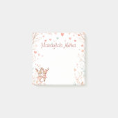 Sweet Pastels Rendier Lovebirds Persoonlijke naam Post-it® Notes (Voorkant)