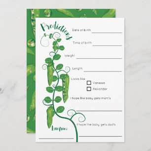 Sweet pea baby baby shower spel kaart