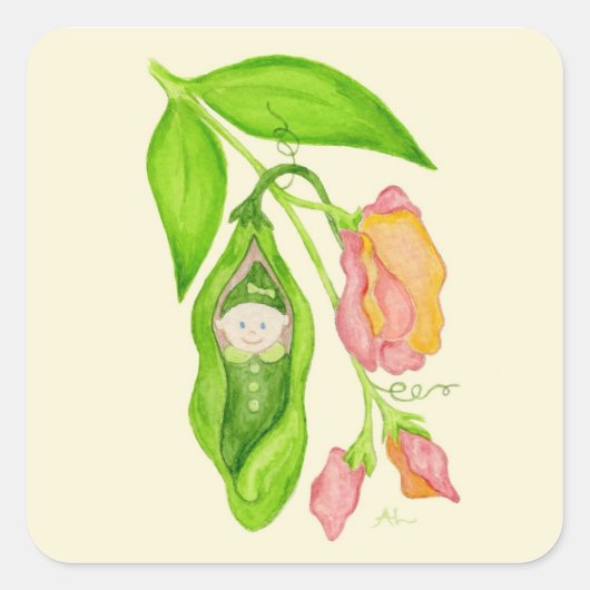 Sweet Pea Baby Meisje stickers (Voorkant)