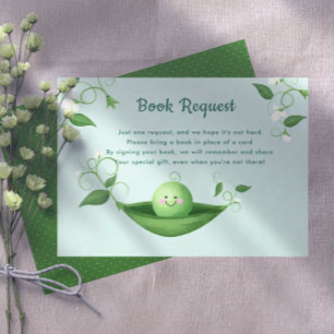Sweet Pea Baby shower Book Request Enclosure Card Informatiekaartje