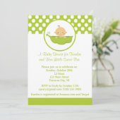 Sweet Pea Baby shower - Boy Pea in a Pod Kaart (Staand voorkant)