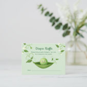 Sweet Pea Baby shower Diaper Raffle Enclosure Card Informatiekaartje (Staand voorkant)