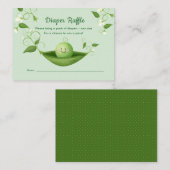 Sweet Pea Baby shower Diaper Raffle Enclosure Card Informatiekaartje (Voorkant / Achterkant)