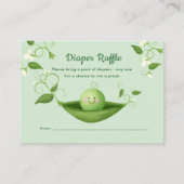 Sweet Pea Baby shower Diaper Raffle Enclosure Card Informatiekaartje (Voorkant)