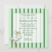 Sweet Pea Baby Shower Invitations (groen) Kaart (Achterkant)