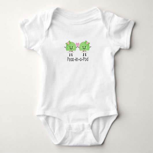 Sweet Pea Baby Twin Girls Romper (Voorkant)