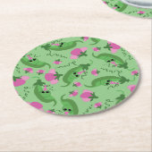 Sweet Pea Birthday Party Ronde Kartonnen Onderzetter (Gebogen)