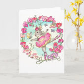 Sweet Pea blanco kaart (Gele Bloem)