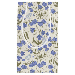 Sweet Pea Bloemen Blauw en Crème Klein Cadeauzakje