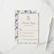 Sweet Pea Bloemen Blauw en Crème