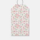 Sweet Pea Bloemen Roze Crème Dank U Trouwen Cadeaulabel (Voorkant)