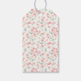 Sweet Pea Bloemen Roze Crème Dank U Trouwen Cadeaulabel