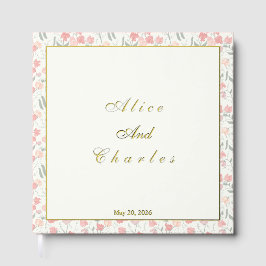 Sweet Pea Bloemen Roze en Crème Gastenboek