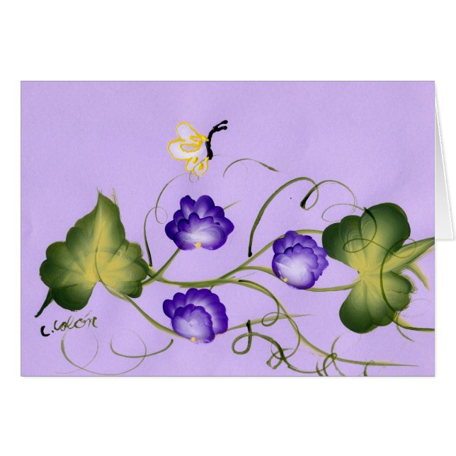 Sweet Pea Blossom en Butterfly (Voorkant Horizontaal)