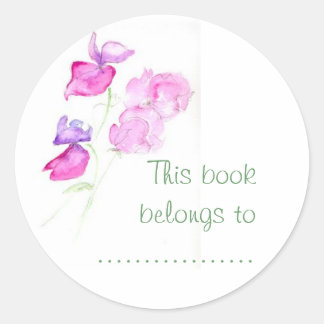 Sweet Pea Bookplate Ronde Sticker
