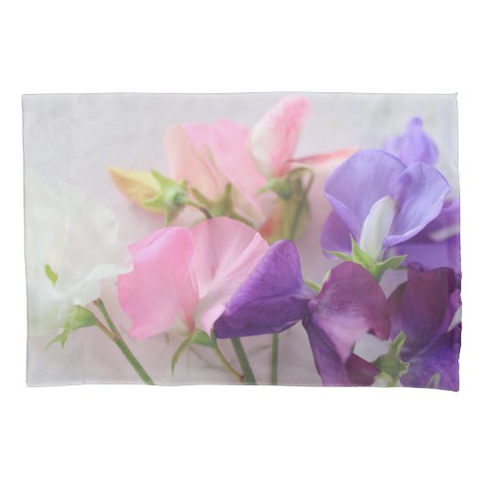 Sweet pea bouquet kussensloop (Voorkant)