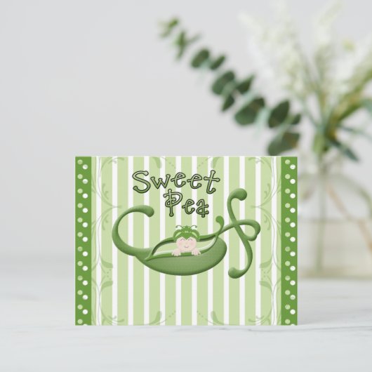 Sweet Pea Briefkaart (Staand voorkant)