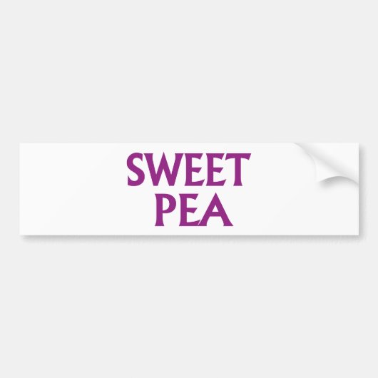 Sweet Pea Bumpersticker (Voorkant)