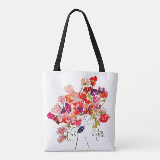 Sweet Pea Canvas tas (Achterkant)