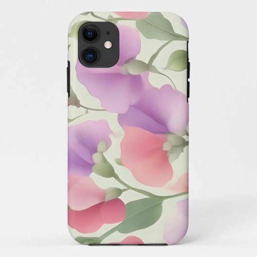 Sweet Pea Charming Retro Pastel Case-Mate iPhone Case (Achterkant)