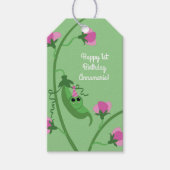Sweet Pea Cute 1e verjaardag Cadeaulabel (Voorkant)