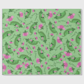 Sweet Pea Cute 1e verjaardag Cadeaupapier (Vlak)