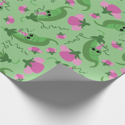Sweet Pea Cute 1e verjaardag Cadeaupapier (Hoek)