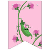 Sweet Pea Cute 1e verjaardag Vlaggetjes (Eerste vlag)