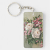Sweet Pea en Rose Bouquet Sleutelhanger (Voorkant)