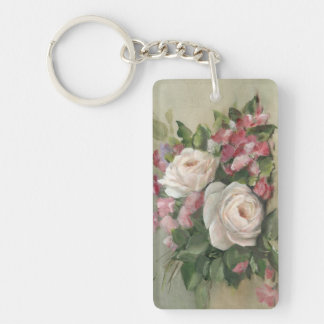 Sweet Pea en Rose Bouquet Sleutelhanger