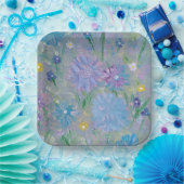 Sweet Pea Floral, 9" vierkant papier Bord (Feest)