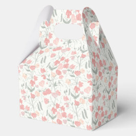 Sweet Pea Floral Cream en Pink Wedding Bedankdoosjes